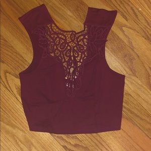 Free People lace crop top